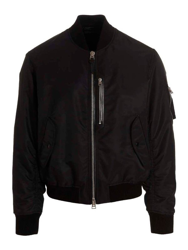 Bombers Tom Ford - Padded nylon bomber jacket - OBB001FMP003S23LB999