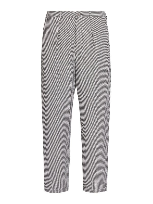 Pantaloni casual Giorgio Armani - Pantaloni a fantasia con pinces -  3SGPP0VRT03YTFC99