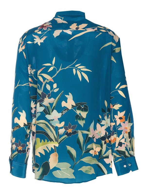 wacht terugtrekken diagonaal Shirts Etro - Floral printed silk shirt - 1K87047820250 | iKRIX.com