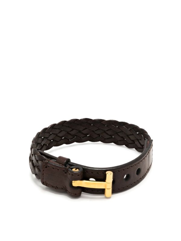 Belts Tom Ford - T-logo braided bracelet - JM0001TWCABRDBG 