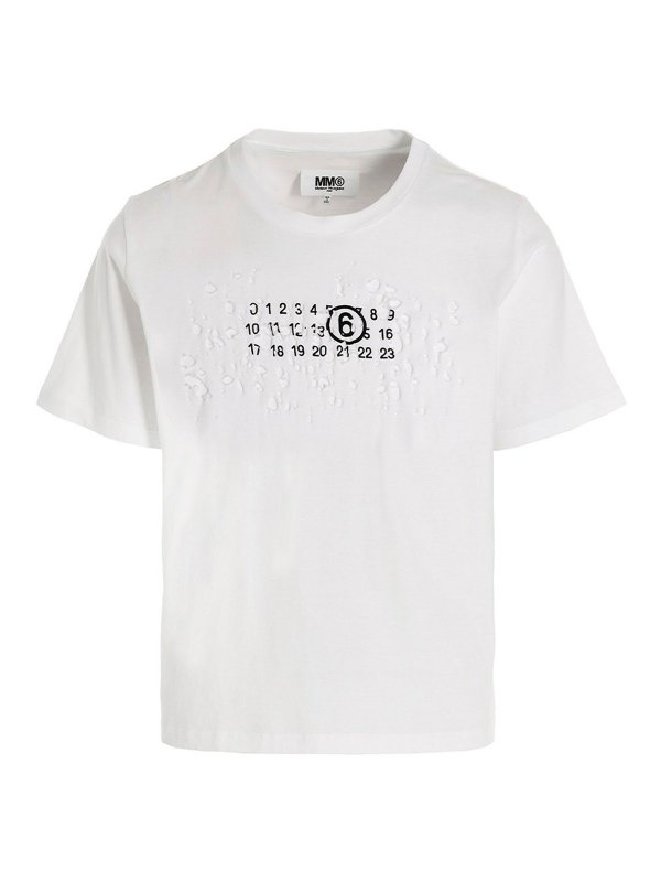 T-shirts MM6 Maison Margiela - Logo print T-shirt - S62GD0156S23588100