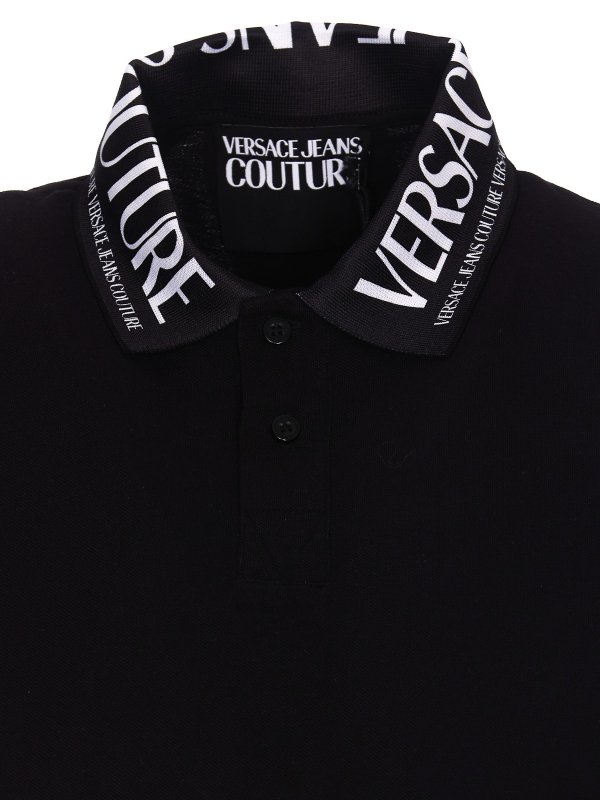 高額売筋】 VERSACE JEANS COUTURE 新品 ポロシャツ 黒 cerkafor.com