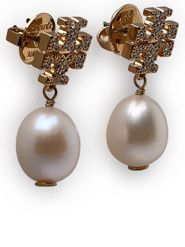 Earrings Tory Burch - Pearl brass kira earrings - 60525137 Earrings Tory Burch - Pearl brass kira earrings - 60525137