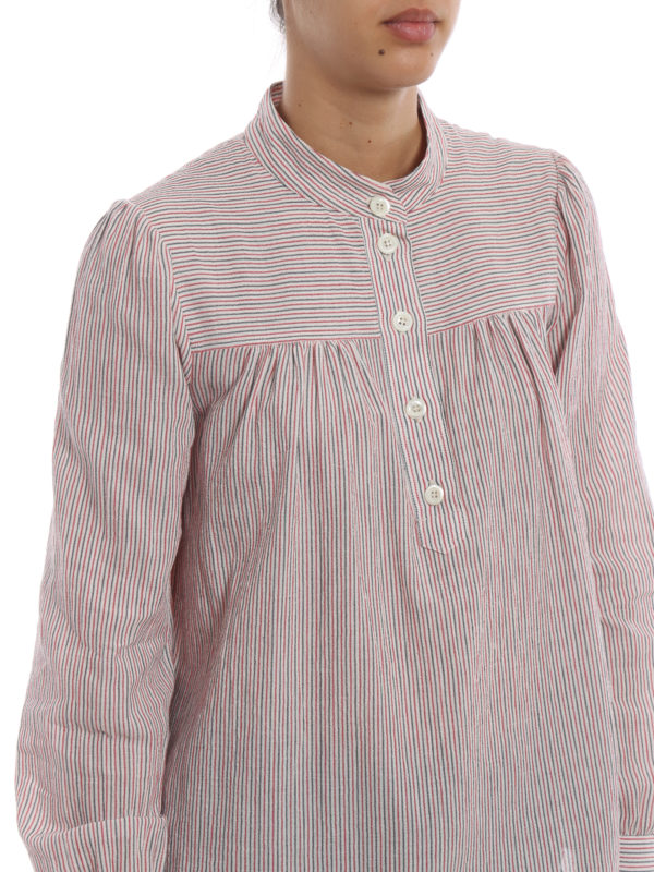 Loula striped cotton blouse