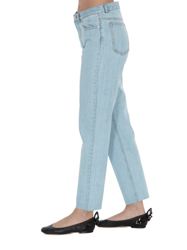 Five pocket relaxed crop jeans 