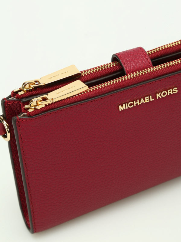 کیف پول Michael Kors - Adele mulberry double zip wallet - 32T7GAFW4L666