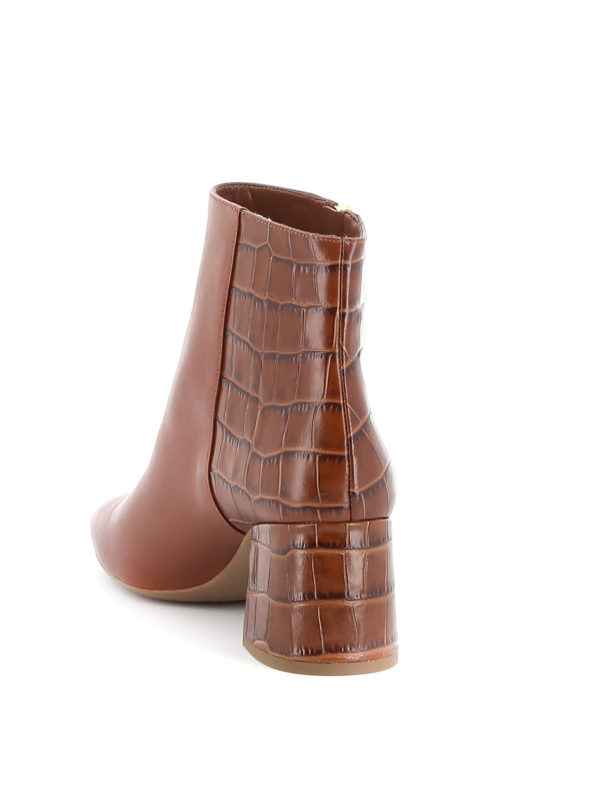 نیم بوت Michael Kors - Alane crocodile print leather booties - 40F9ALME8L219