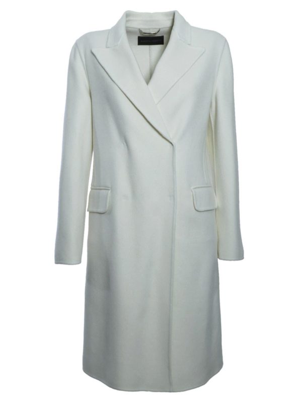 Knee length coats Alberta Ferretti Doublebreasted coat in white