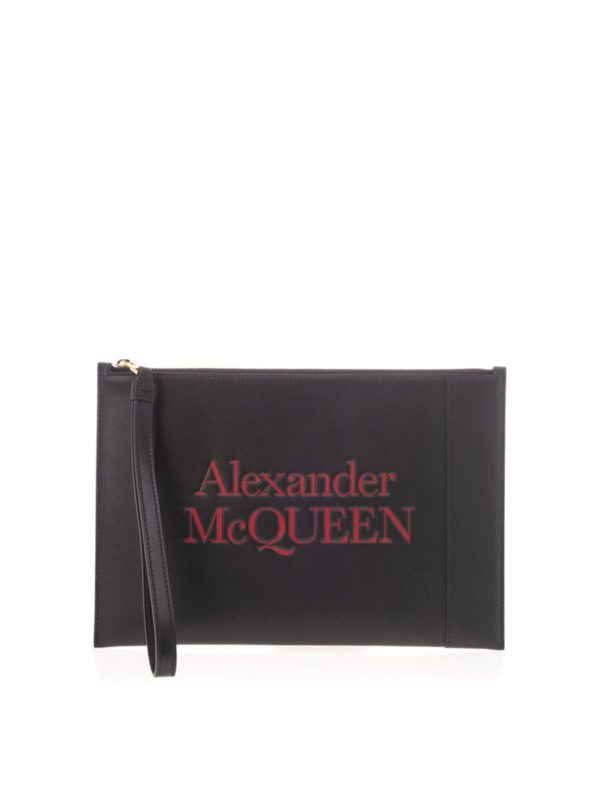 alexander mcqueen red clutch