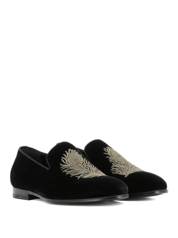 Loafers & Slippers Alexander Mcqueen - embroidery velvet slippers - 485214W4GQ81039