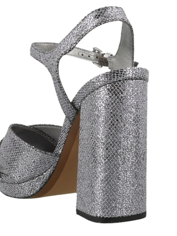 Sandals Michael Kors - Alexia glittering silver platform sandals -  40S9AXHS2D028