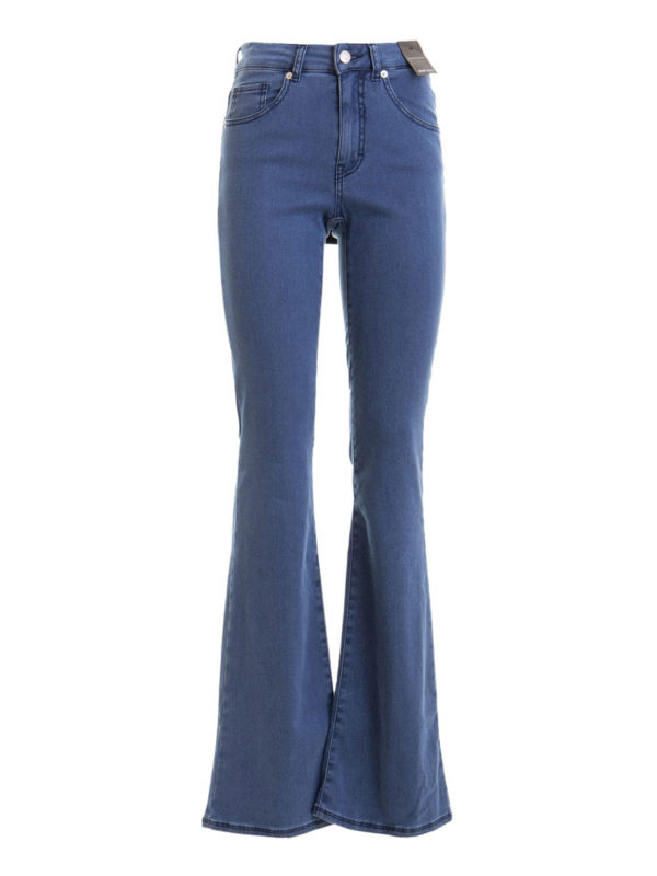 Angelo Marani: flared jeans - Denim high rise flared jeans