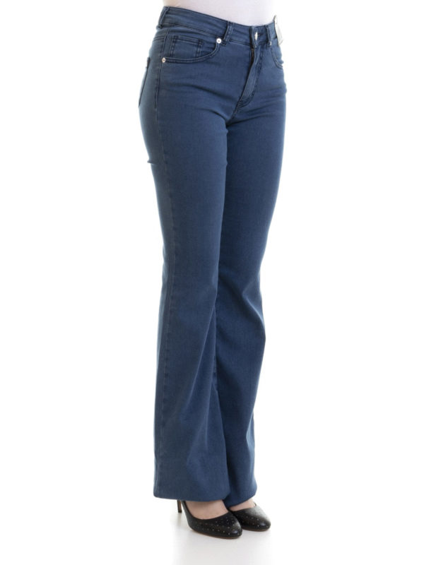 Angelo Marani: flared jeans online - Denim high rise flared jeans