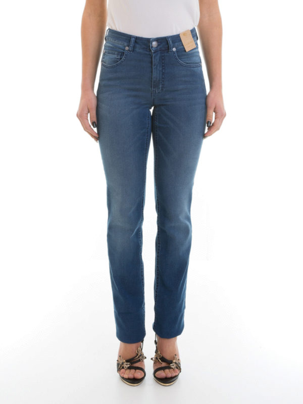 Straight leg jeans Angelo Marani - Denim high waisted jeans - 221201T20012