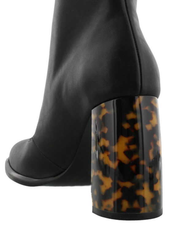 cheetah print heeled booties