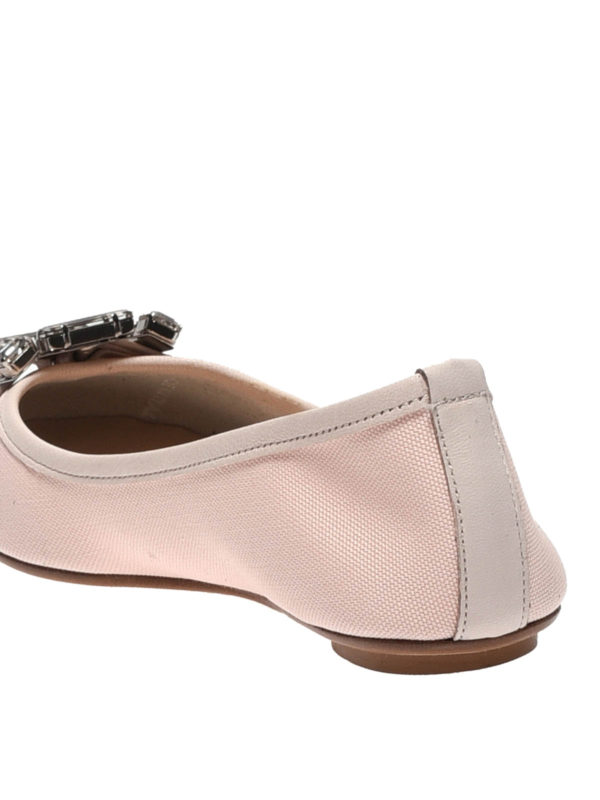 pink canvas flats
