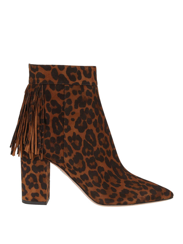 cheetah ankle boots