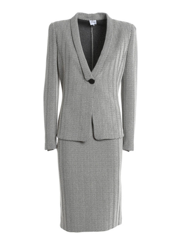 Casual suits Armani Collezioni - Herringbone blazer and skirt suit -  SMV11JSMYPJ010