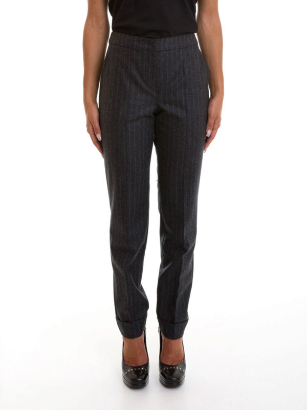 Wool pinstripe formal trousers 