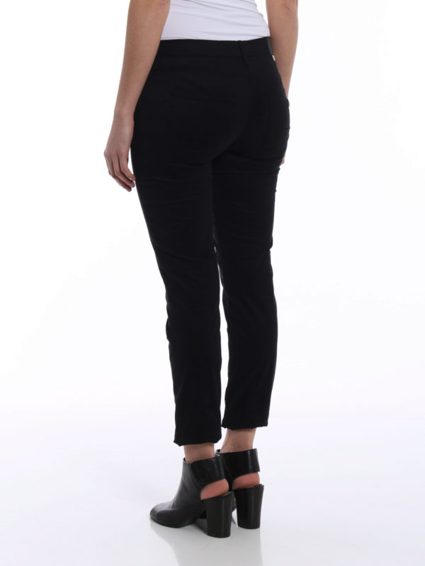 Asian fit black cotton jeggings 