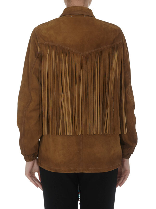 fringe suede coat