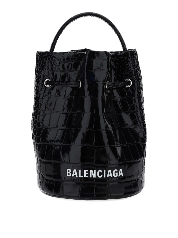 pink balenciaga bucket bag