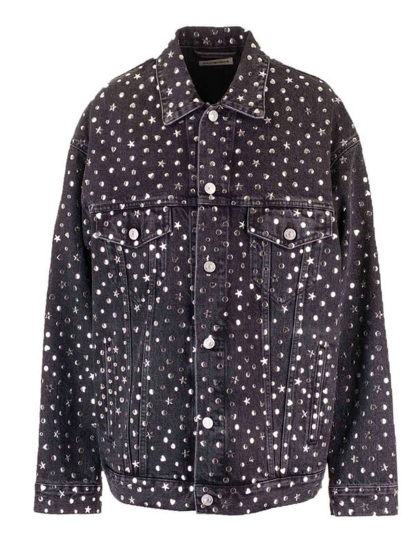 black denim jacket with studs