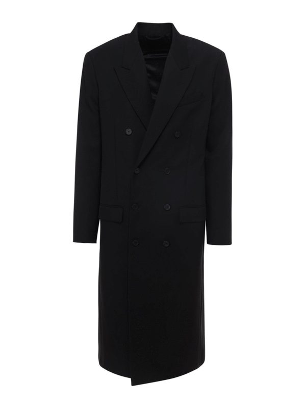 Balenciaga - Double-breasted wool coat - long coats - 642223TGT101000