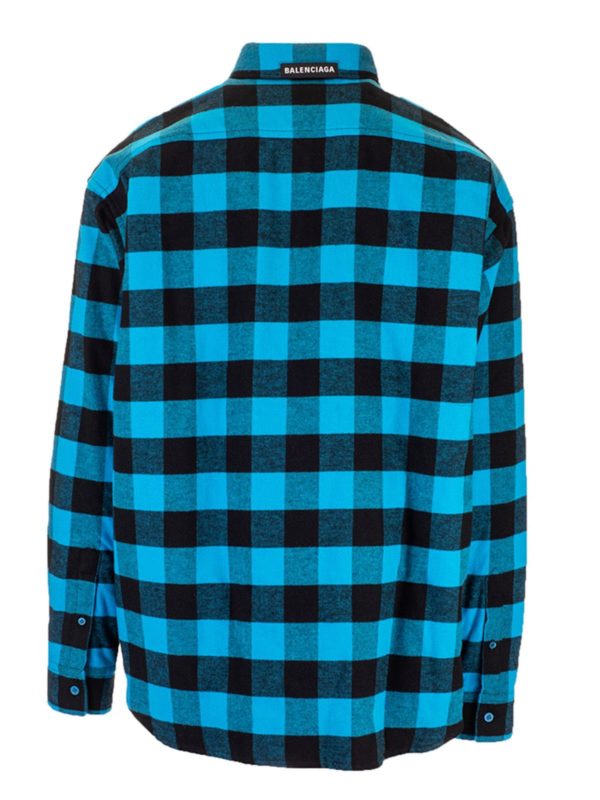 balenciaga blue flannel