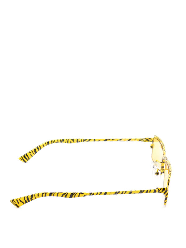 BALENCIAGA: sunglasses online - Zebra-striped rectangular sunglasses