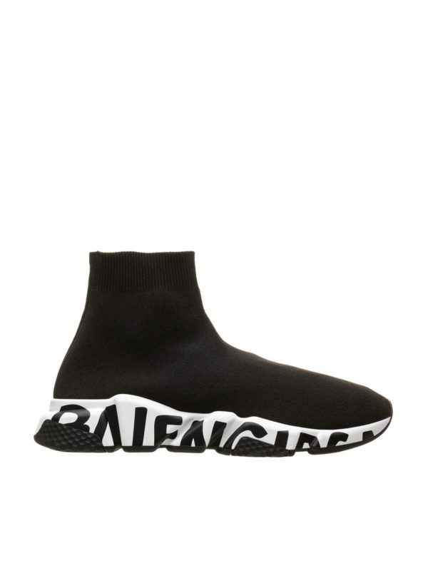 Trainers Balenciaga - Speed Graffiti sneakers in black - 605972W05GE1015