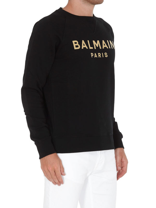 Balmain White/Black Monogram Sweatshirt - Sweatshirts from Brother2Brother  UK