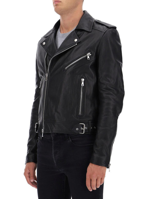 Samarbejde lugt Etablere Leather jacket Balmain - Classic leather biker jacket - W8H2854P195176