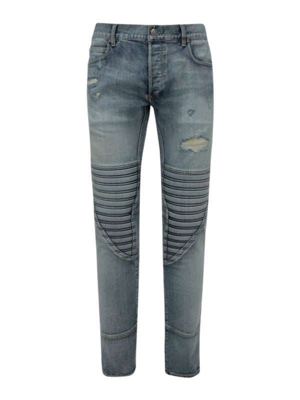 Distressed skinny jeans 