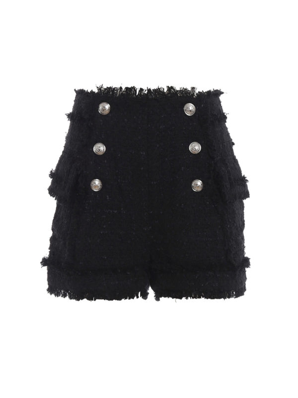 balmain tweed shorts