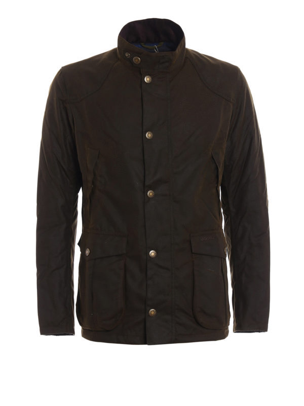 barbour leeward wax jacket olive