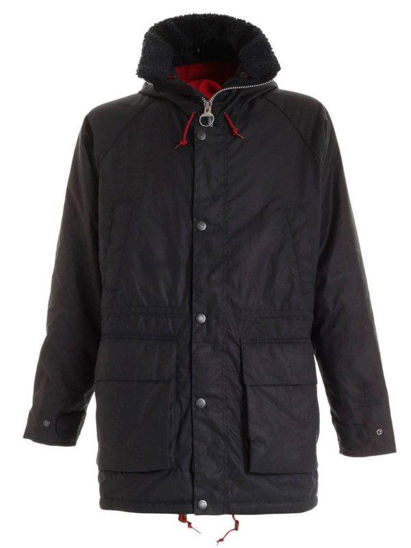 barbour north sea waxed cotton parka