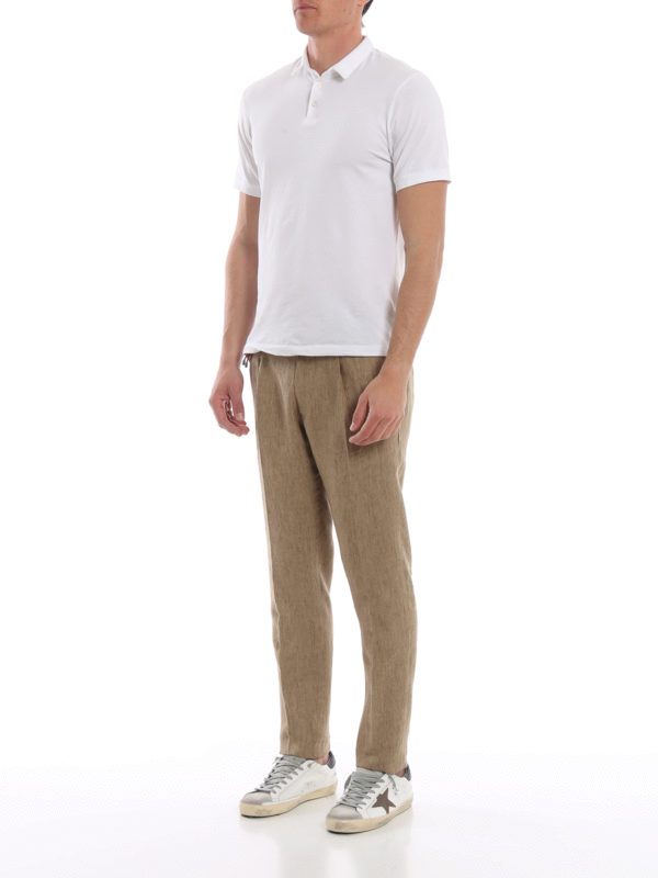Milano beige linen trousers 