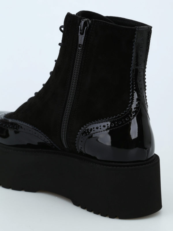 lace platform booties