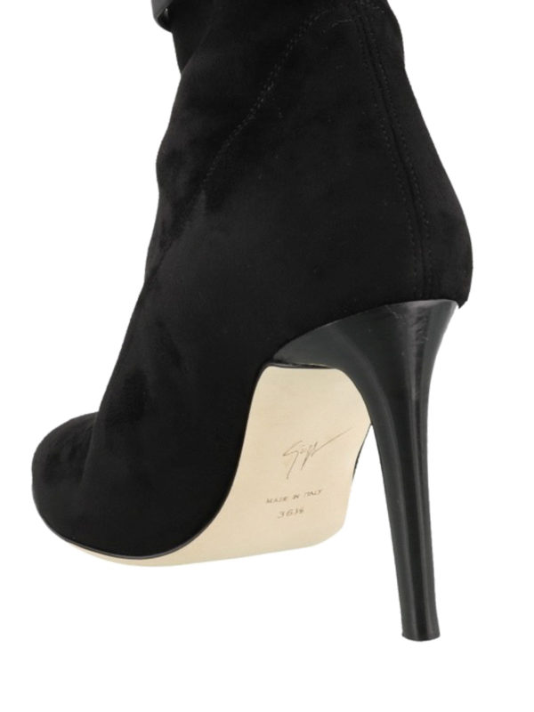 giuseppe zanotti black suede ankle booties