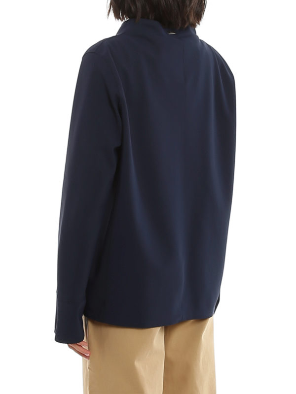 Black tech fabric casual jacket shop online: HERNO