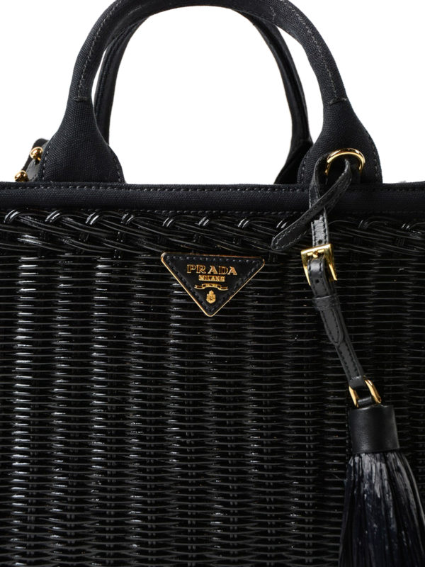 black wicker bag