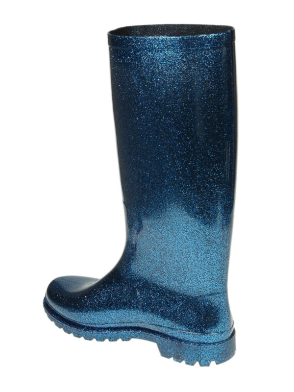 blue glitter wellies