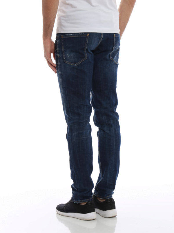 reparatie aluminium Aap Straight leg jeans Dsquared2 - Blue Jeans denim slim jeans -  S71LB0507S30342470