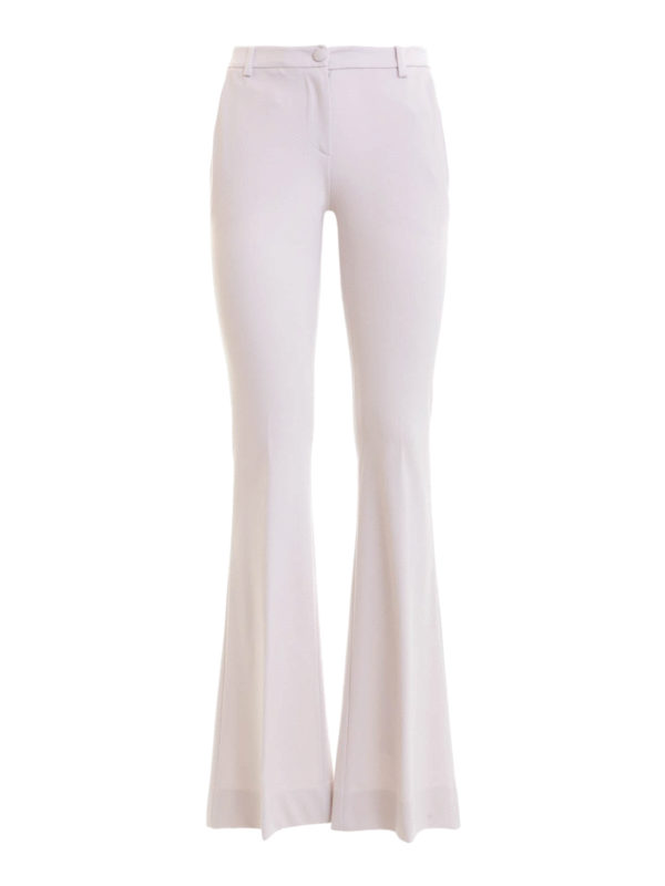 Viscose blend flared trousers 