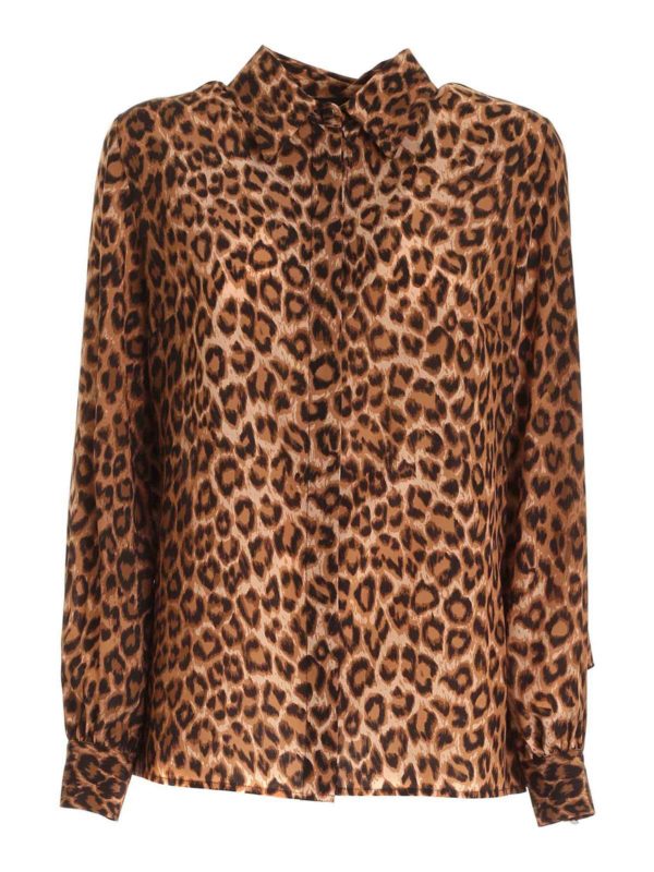 animal print silk shirt