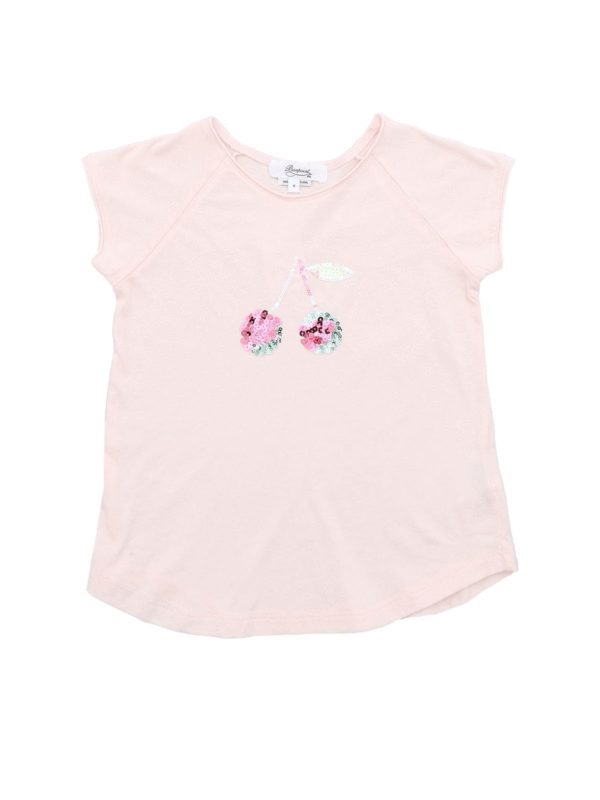 T-shirts Bonpoint - Sequin cherry T-shirt in pink - E20BTI3577TE120A