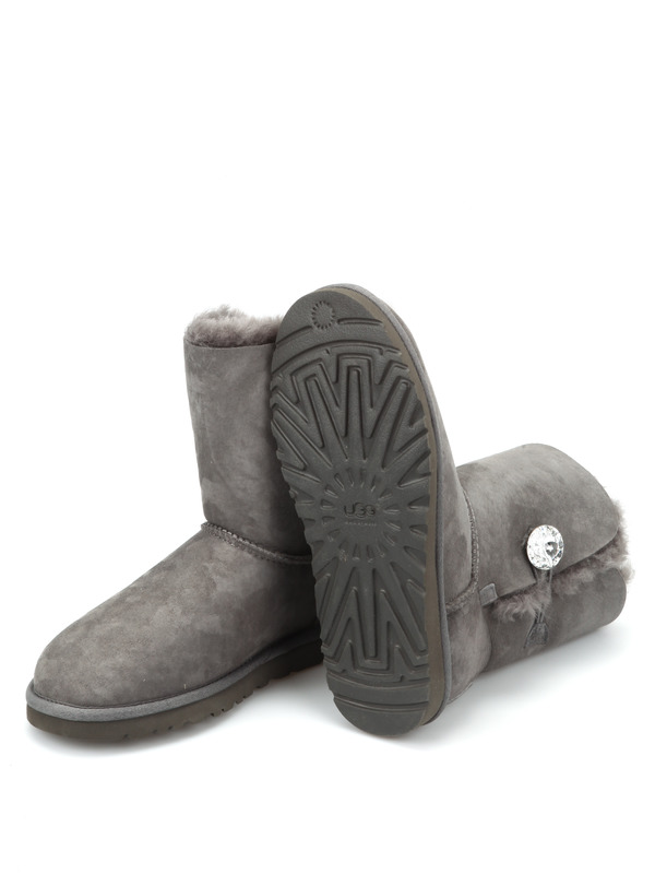 black ugg boots with diamond button