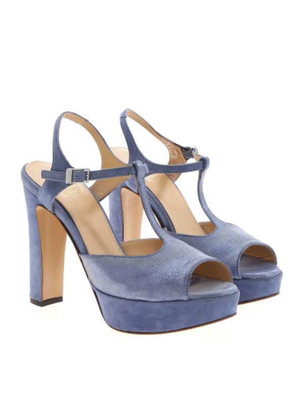 light blue platform sandals
