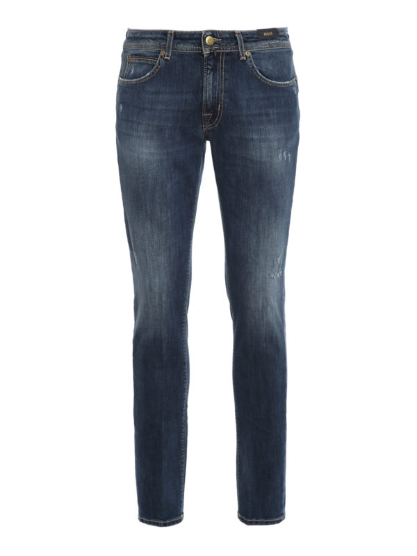 راسته Briglia 1949 - Rip detail five pocket jeans - RIBOTL420140690